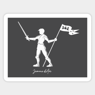 Jeanne d'Arc white silhouette Sticker